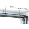 Сomedero de fijación, canaletas para tuberías 20 mm para calefacción y suministro de agua, segmento 3 m